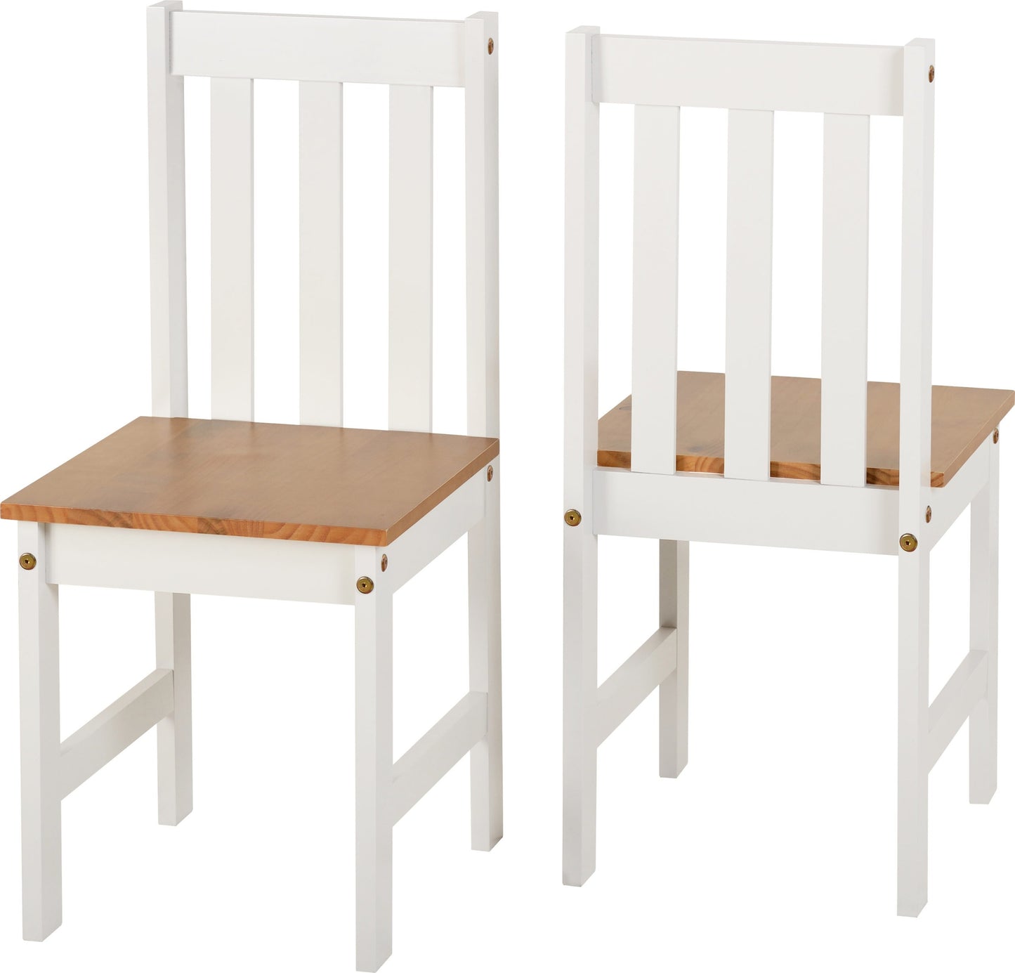 LDLW White and Oak Effect 6 Seater Dining Set