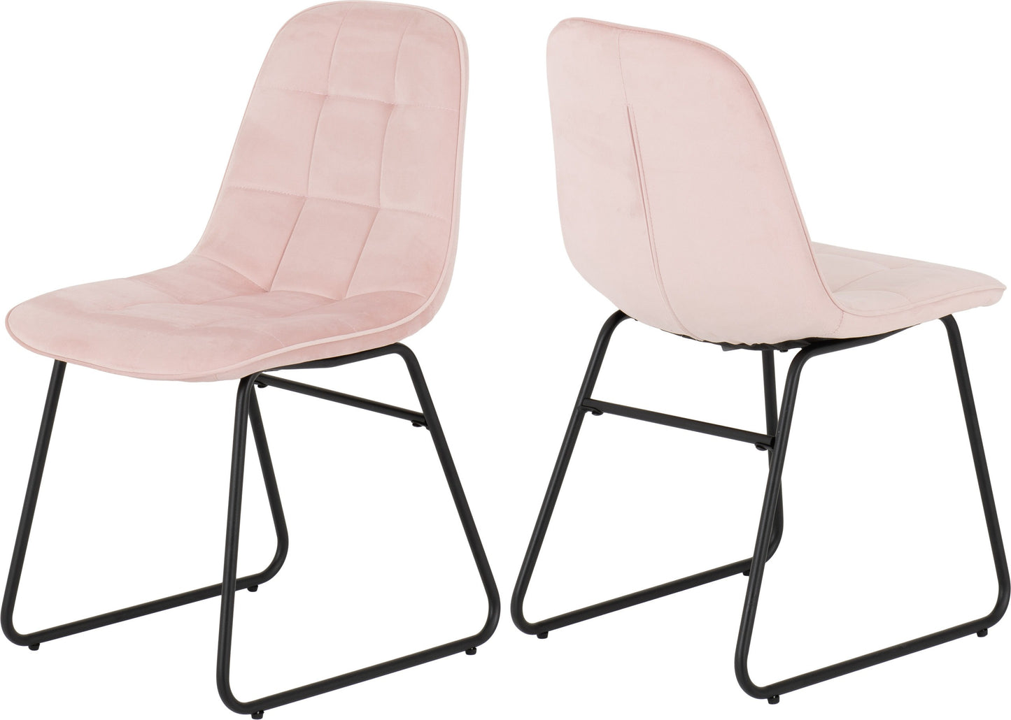 LKS Pair of Velvet Dining Chairs