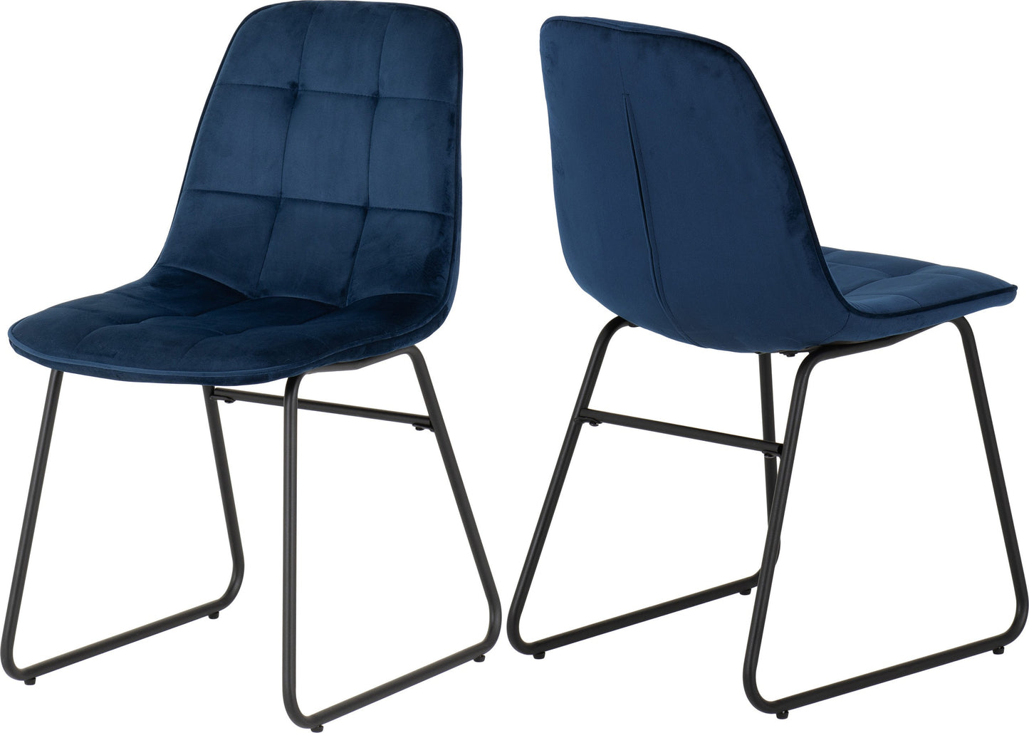LKS Pair of Velvet Dining Chairs