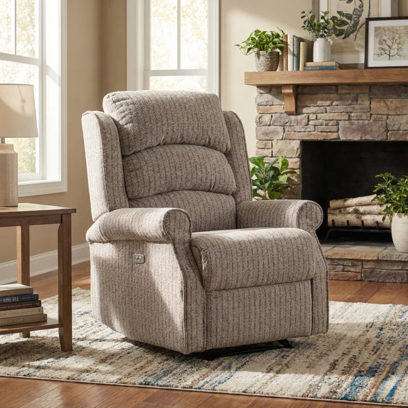 Elaine Oatmeal Upholstered Lift Assist Electric Recliner