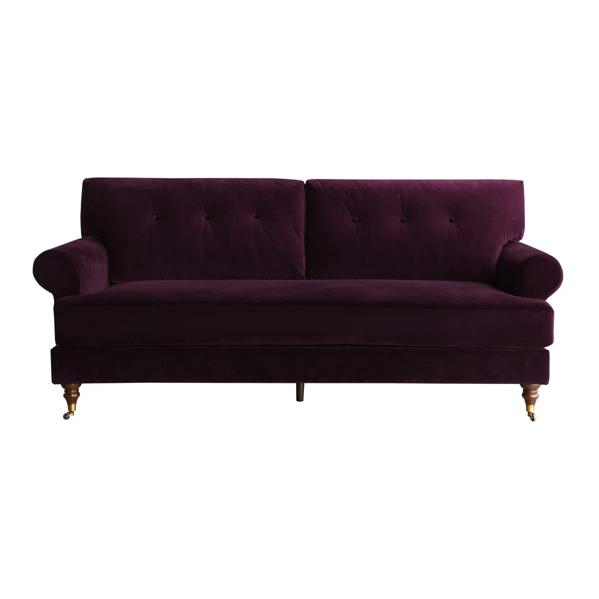 Lenny 3 Seat Damson Velvet Sofa