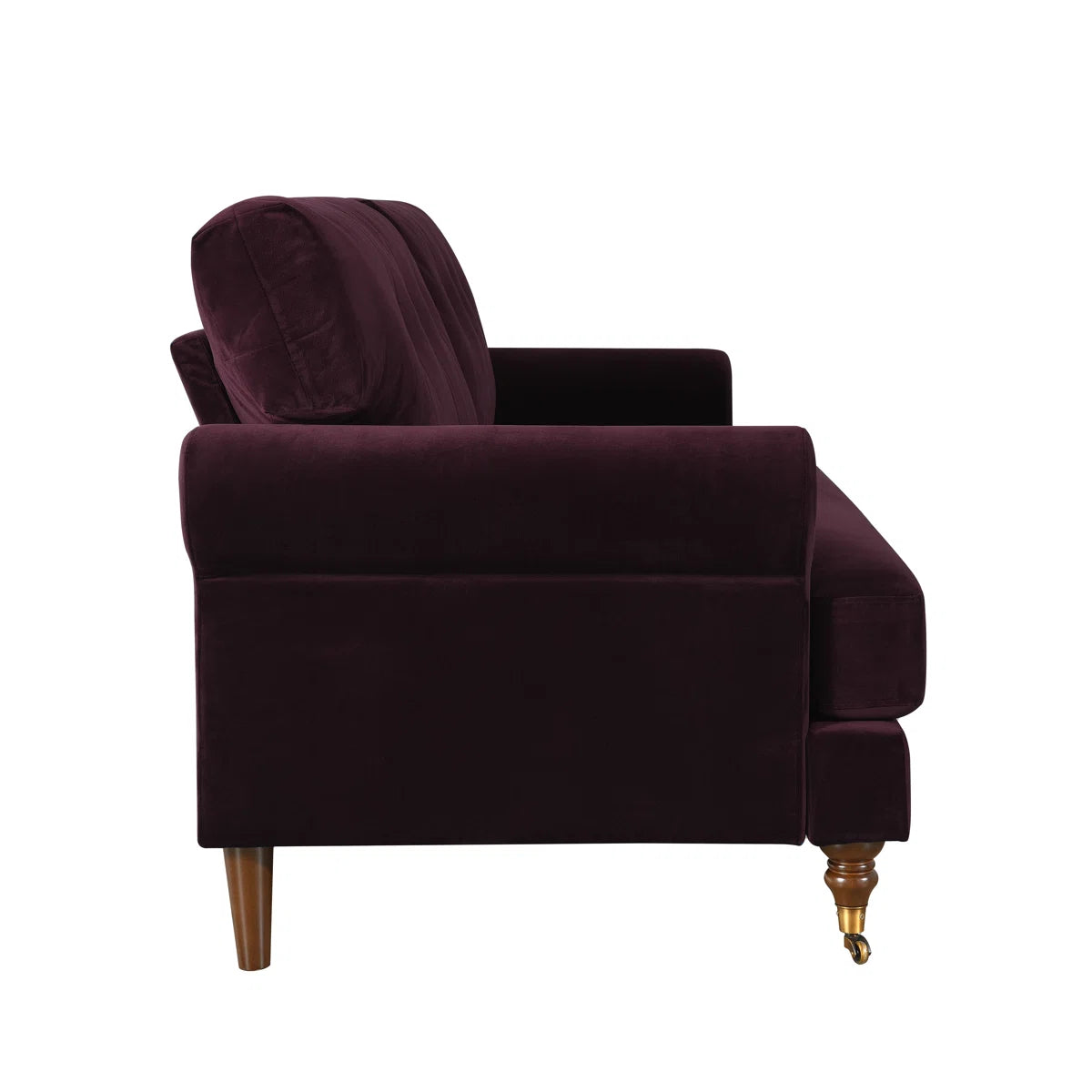 Lenny 3 Seat Damson Velvet Sofa