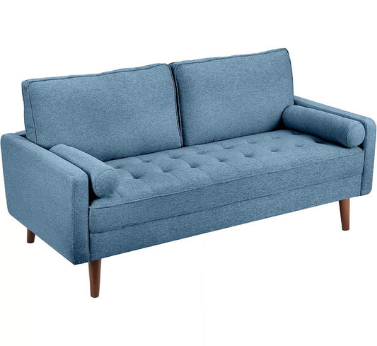 Liberty 3 Seater Blue Linen Sofa
