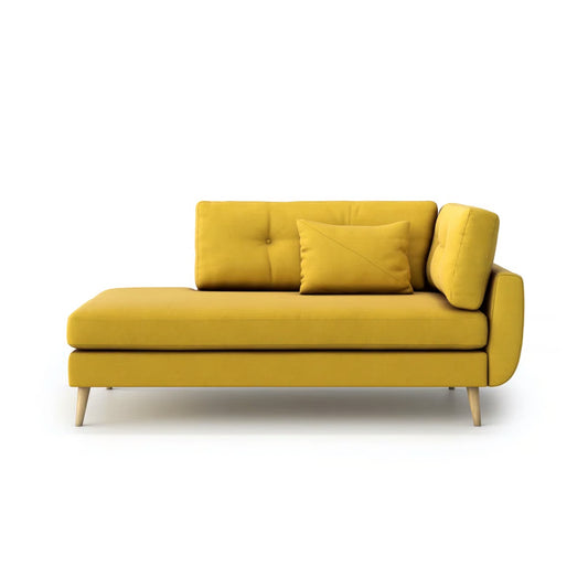 Linda Yellow Upholstered 2 Seater Chaise