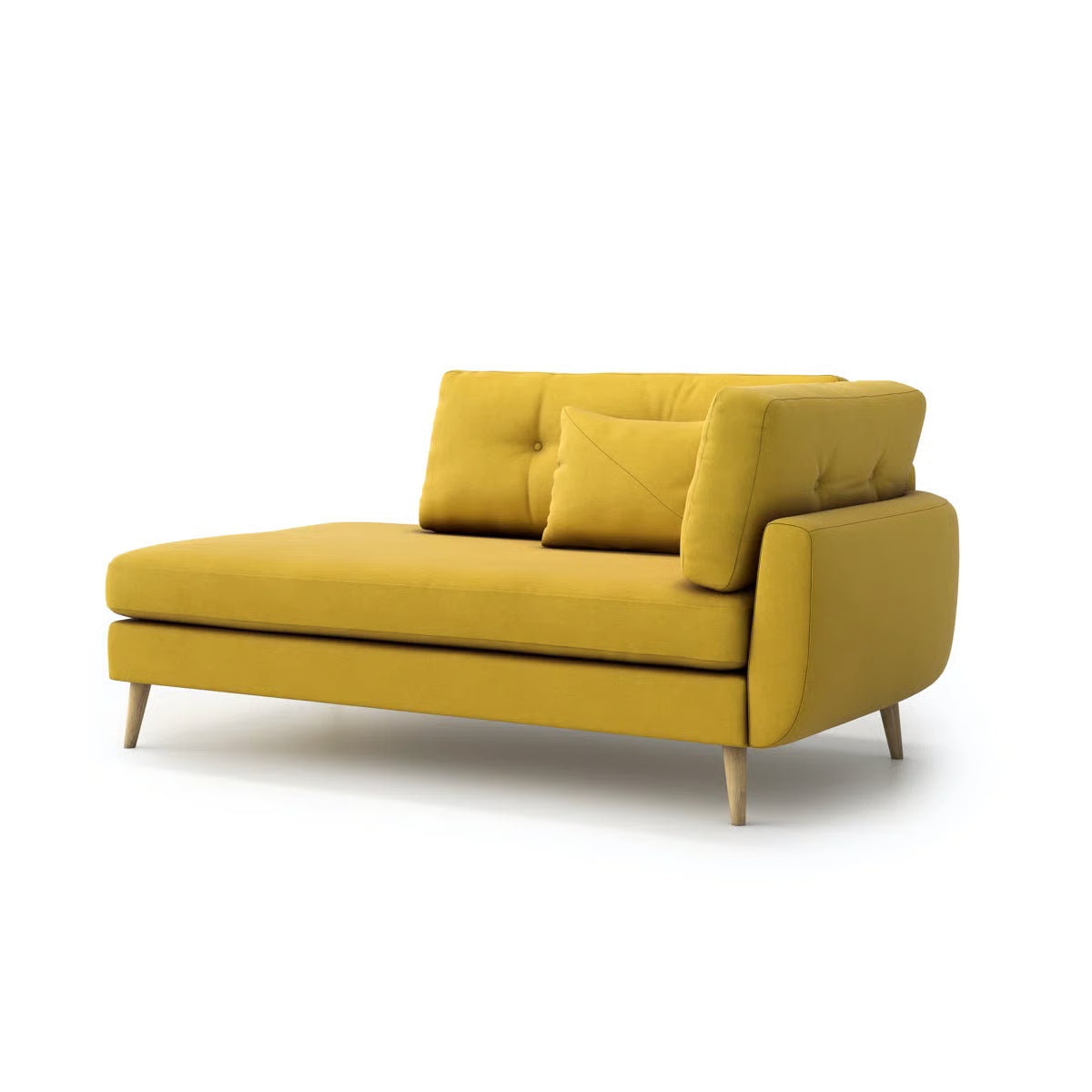 Linda Yellow Upholstered 2 Seater Chaise