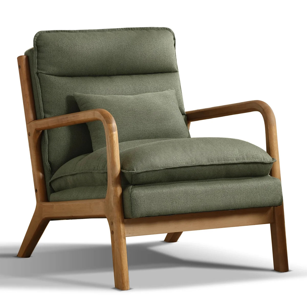 Leandra Green Linen Armchair