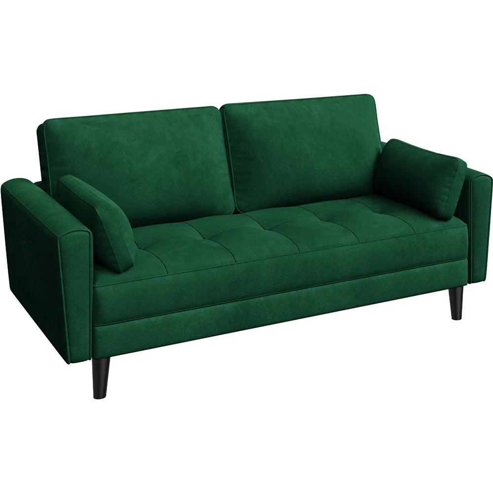 Lerryn 2 Seat Green Velvet Sofa
