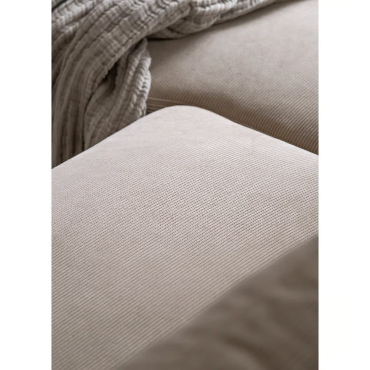 Lily 6 Seater Beige Left Hand Upholstered Corner Sofa Bed