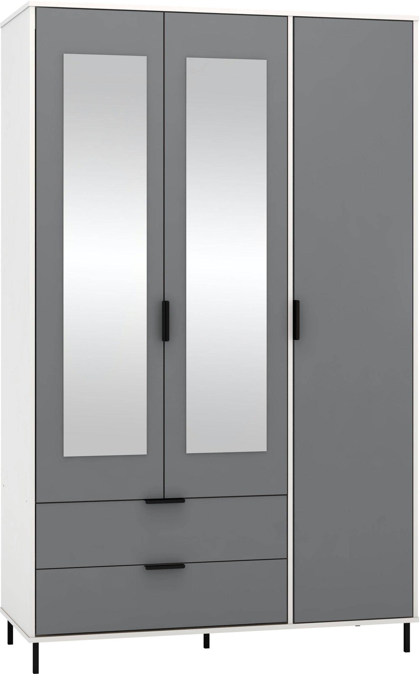 MDD 3 Door 2 Drawer Mirrored Wardrobe