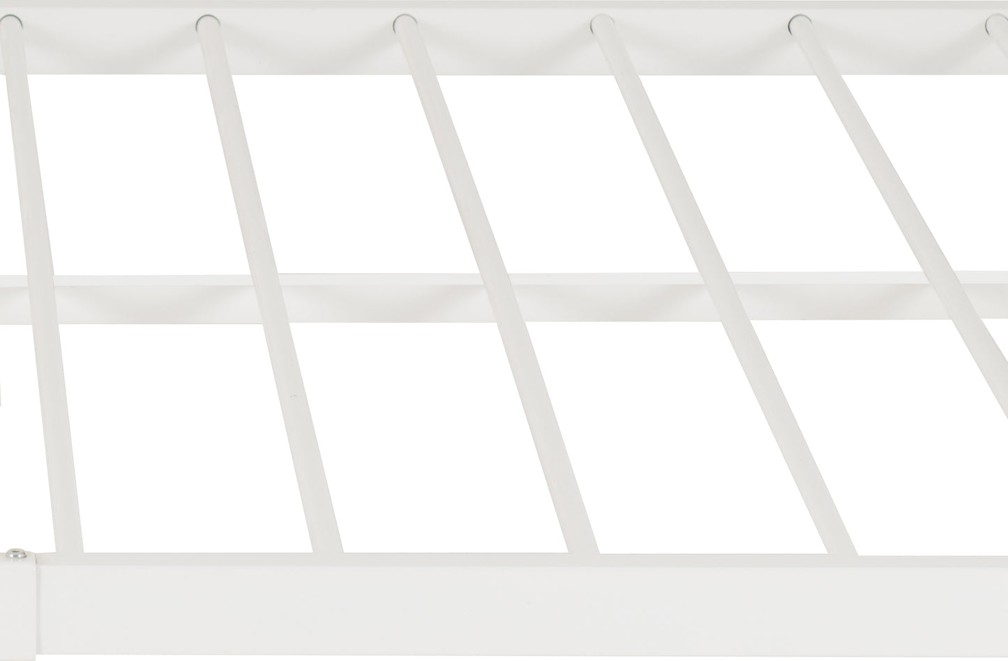 MLBR 4ft6" Double White Metal Bed