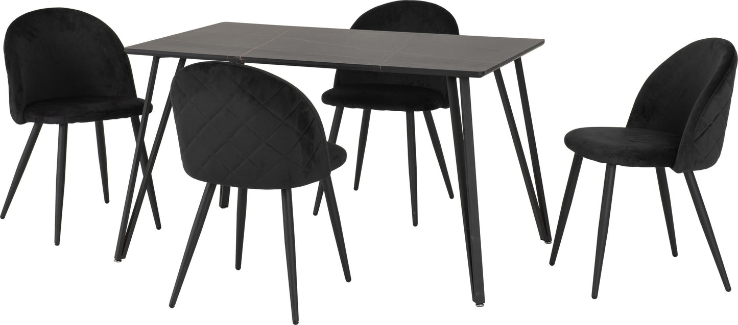 MLW Dining Set with Four Chairs