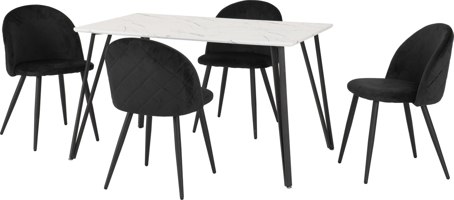 MLW Dining Set with Four Chairs