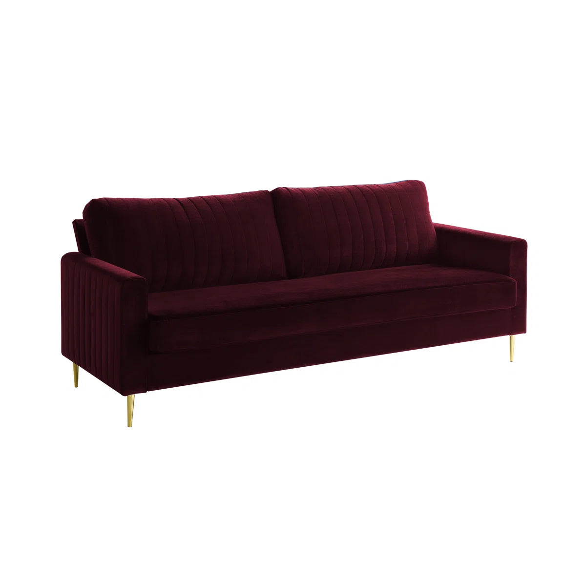 Manitee 3 Seat Wine Velvet Sofa