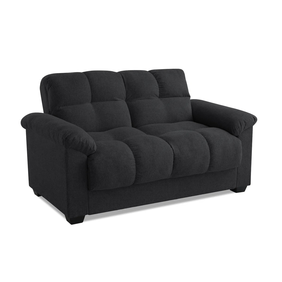 Maggie 2 Seat Dark Grey Chenille Storage Sofa Bed