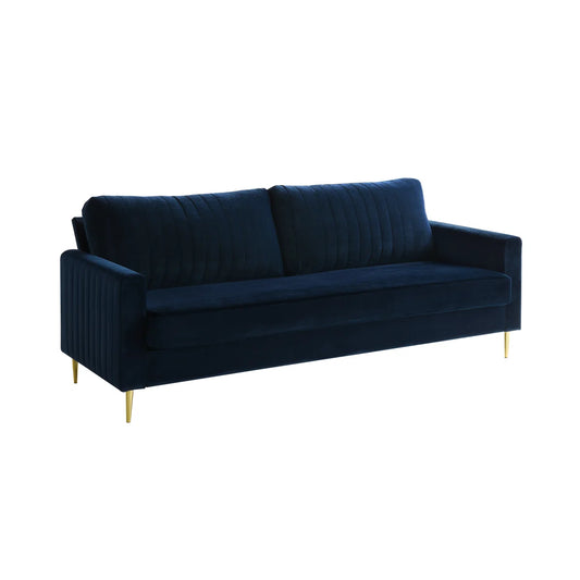 Marie 3 Seat Navy Velvet Sofa
