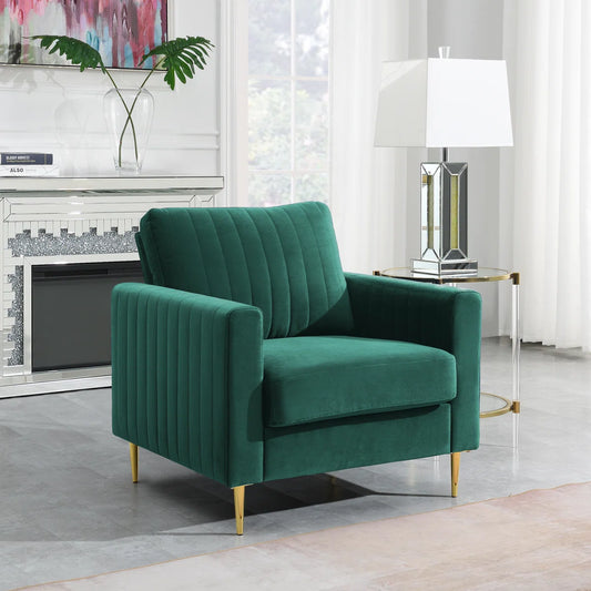 Marian Green Velvet Armchair