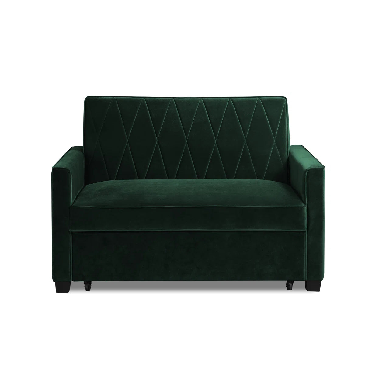 Mateo 2 Seat Hunter Green Velvet Sofa Bed