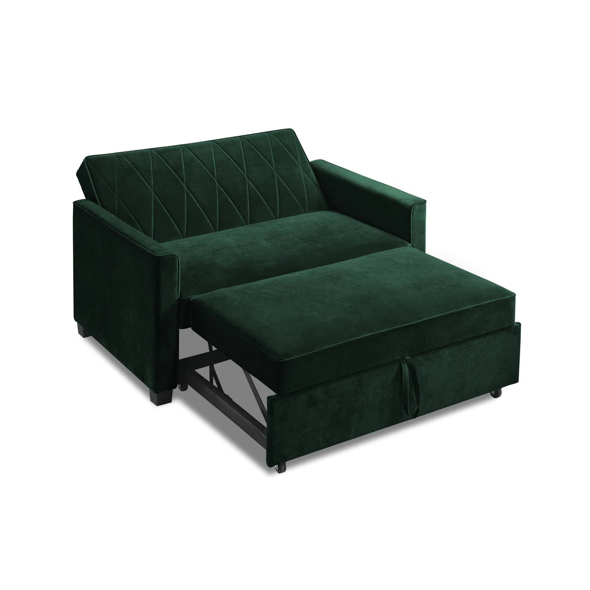 Mateo 2 Seat Hunter Green Velvet Sofa Bed