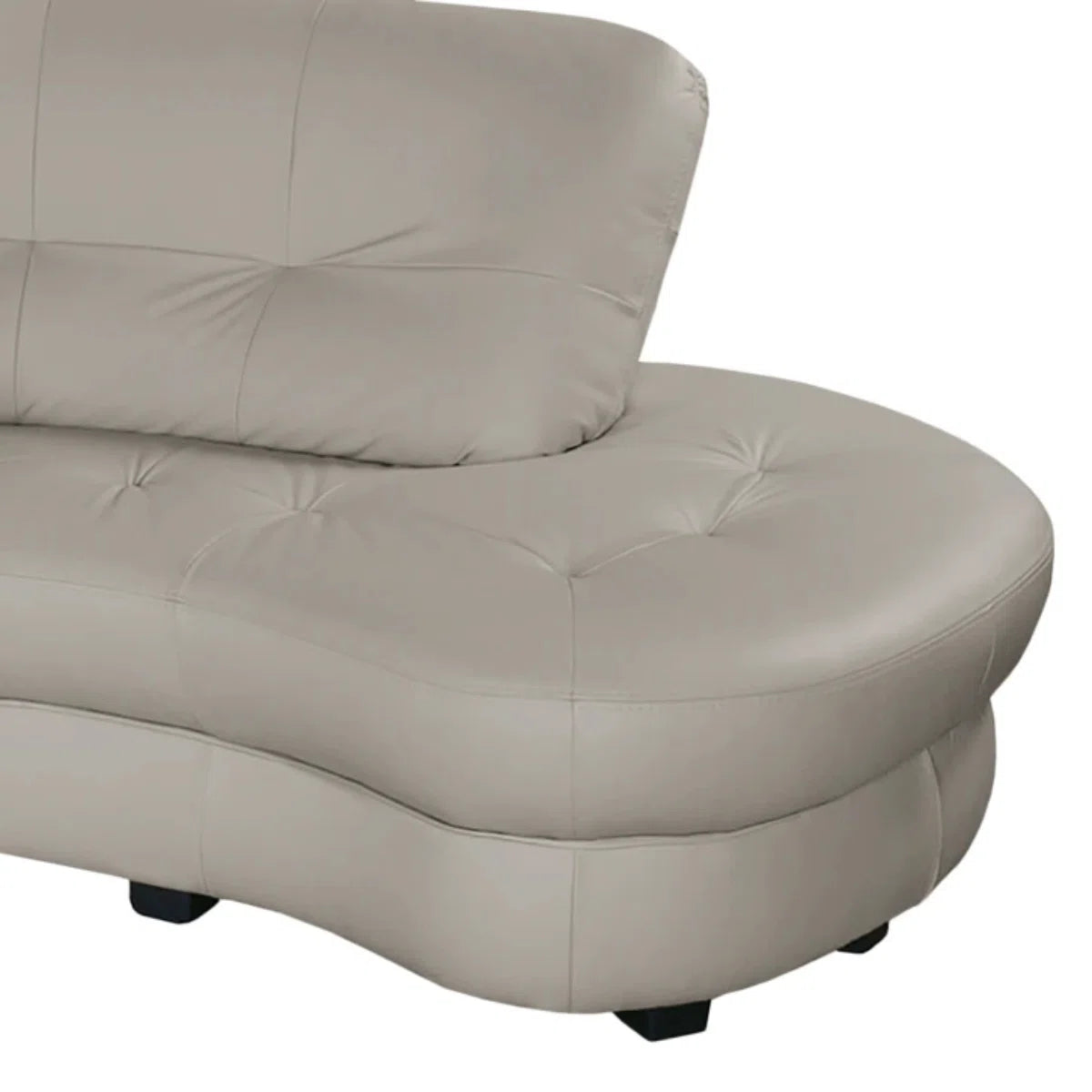 Marina Light Grey Real Leather Corner Sofa