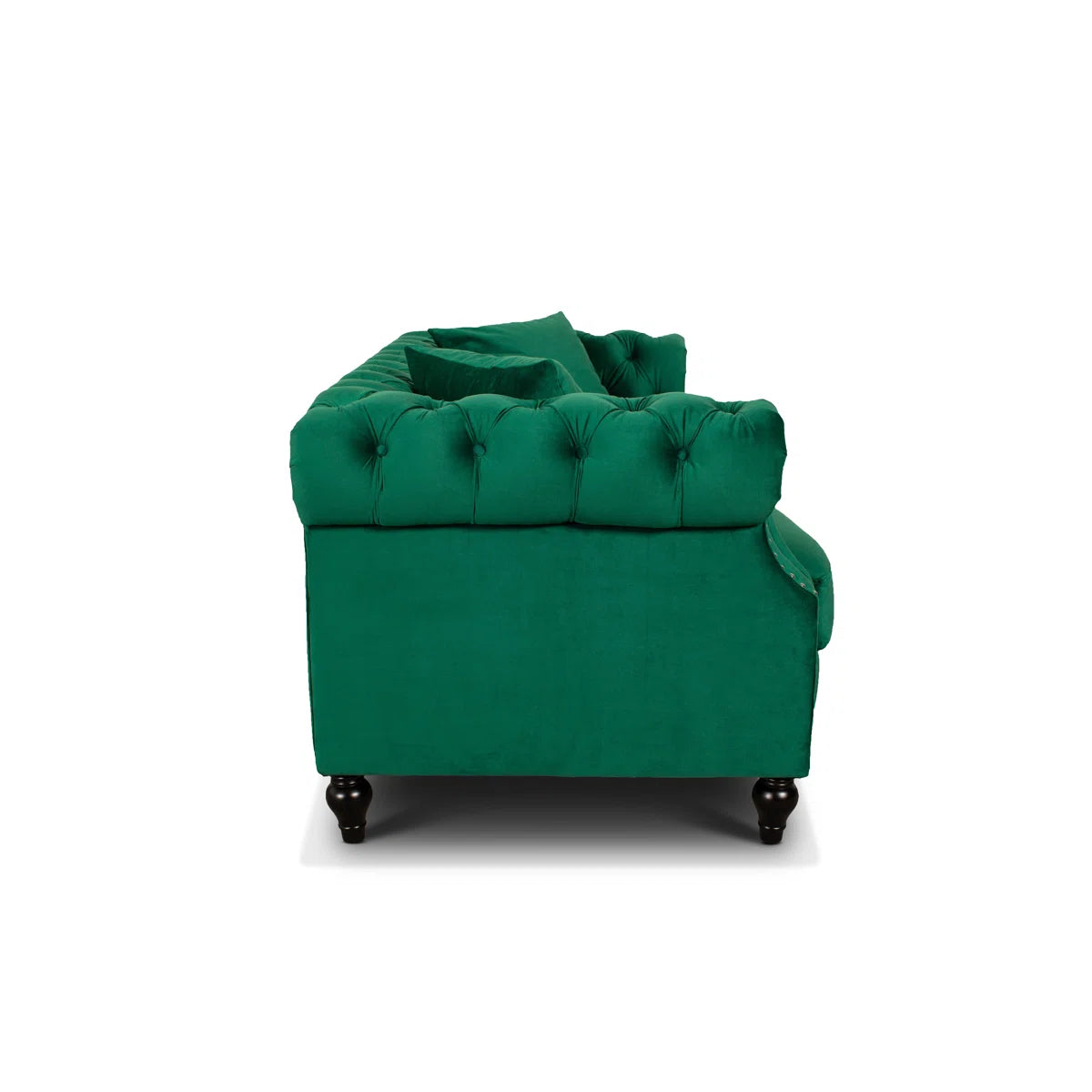 Magda 3 Seat Green Velvet Chesterfield Sofa