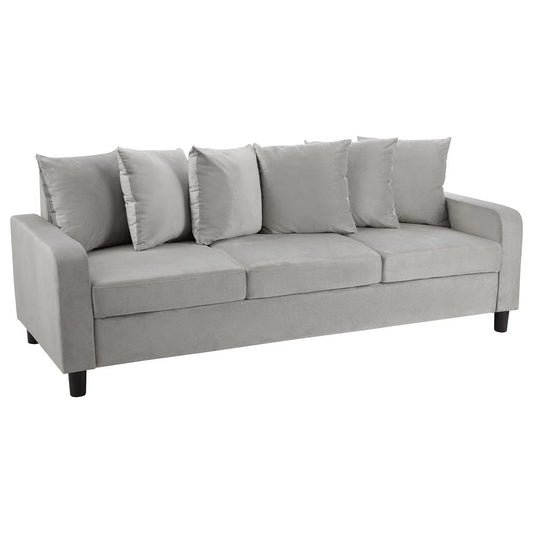Misty 3 Seat Grey Velvet Sofa