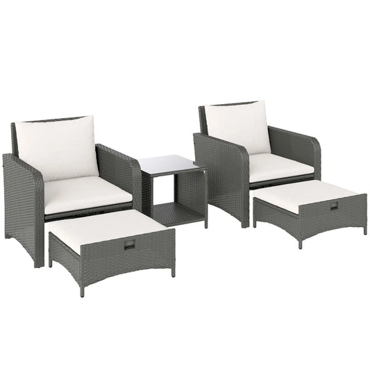 Mizzlie Grey Rattan Garden Set