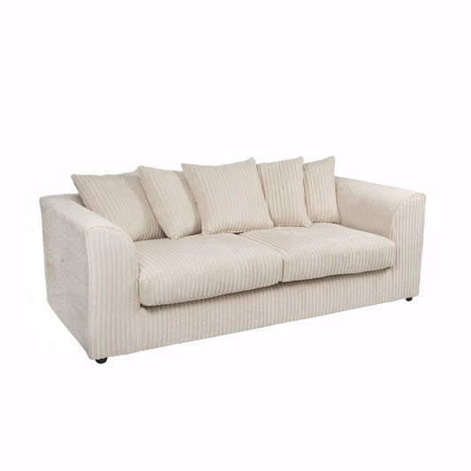 Maui 3 Seat Cream Jumbo Cord Sofa