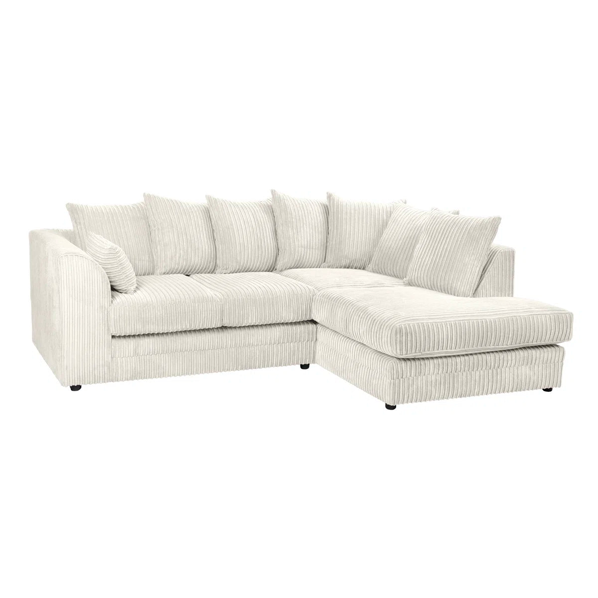 Maui 3 Seater Cream Jumbo Cord Corner Sofa
