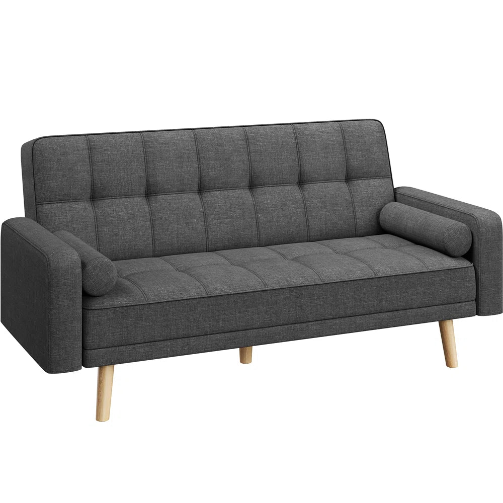 Madonna 3 Seat Grey Upholstered Clic Clac Sofa Bed