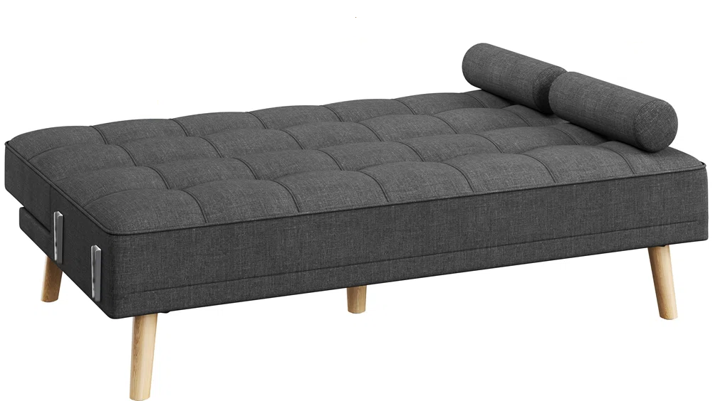 Madonna 3 Seat Grey Upholstered Clic Clac Sofa Bed
