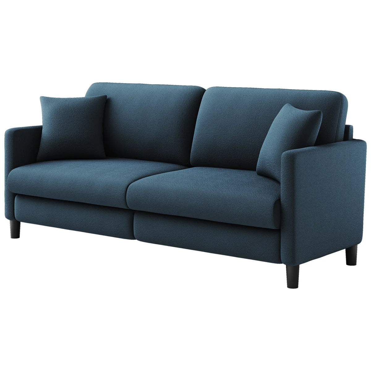 Murphy 3 Seat Blue/Grey Teddy Sofa