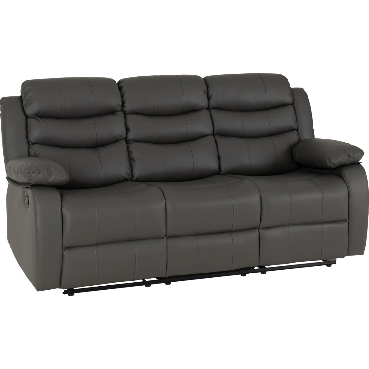 Mykita 3 Seat Grey Faux Leather Manual Recliner