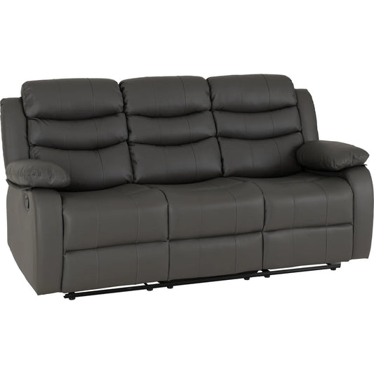 Mykita 3 Seat Grey Faux Leather Manual Recliner