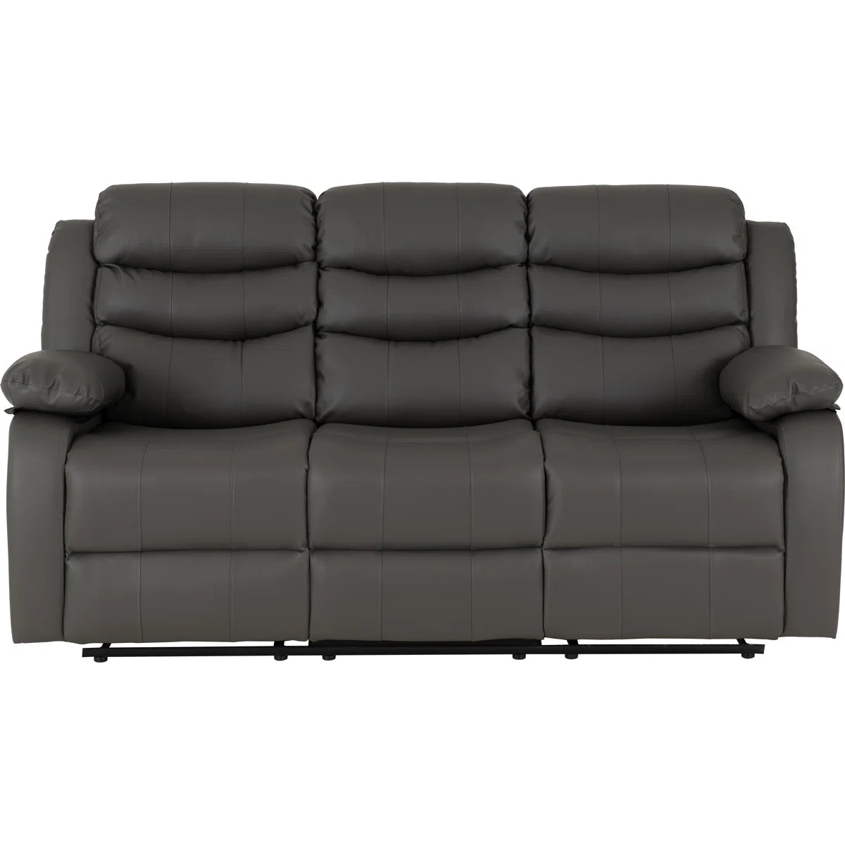 Mykita 3 Seat Grey Faux Leather Manual Recliner