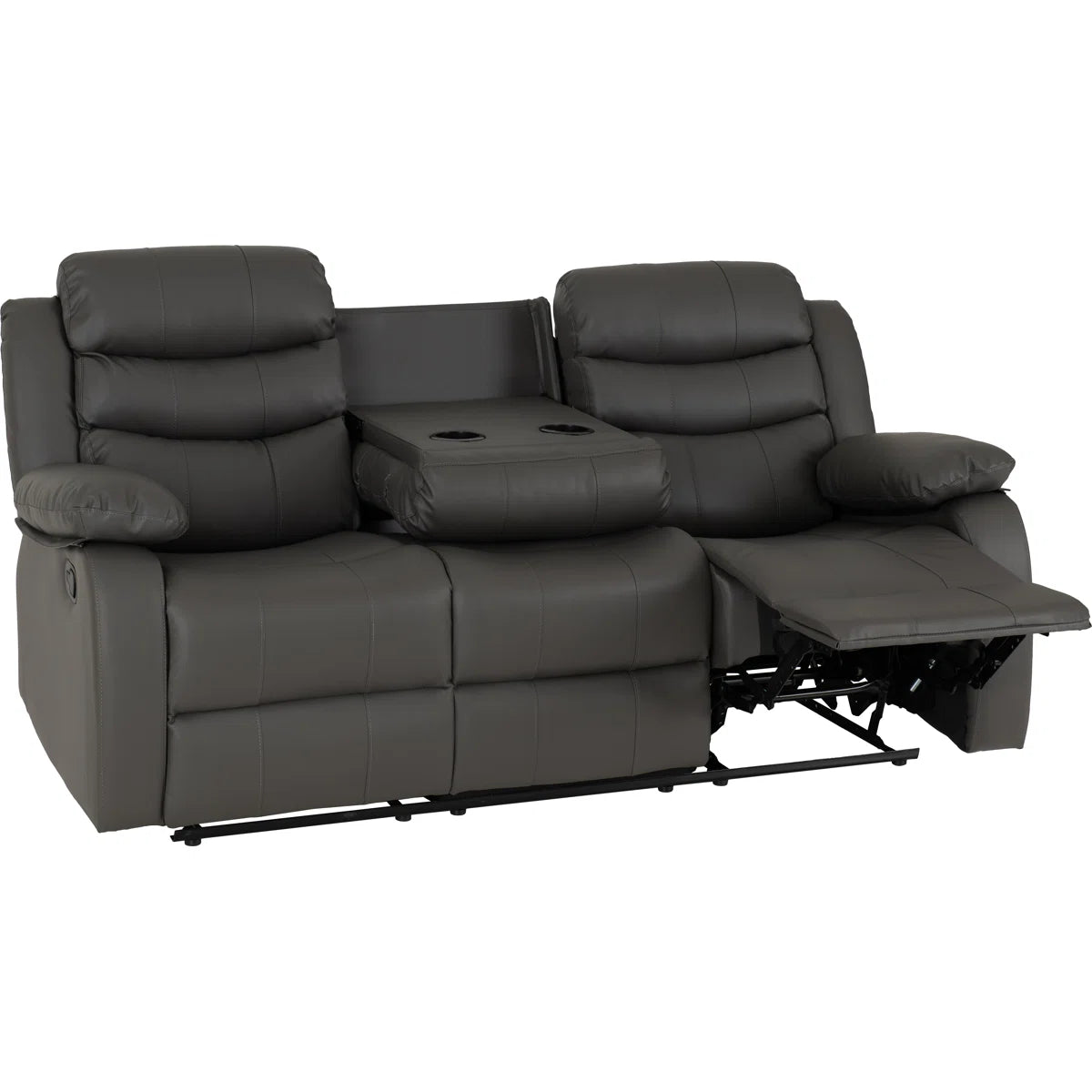 Mykita 3 Seat Grey Faux Leather Manual Recliner