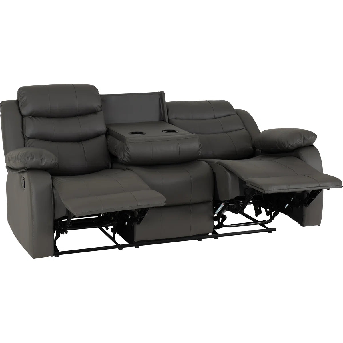 Mykita 3 Seat Grey Faux Leather Manual Recliner