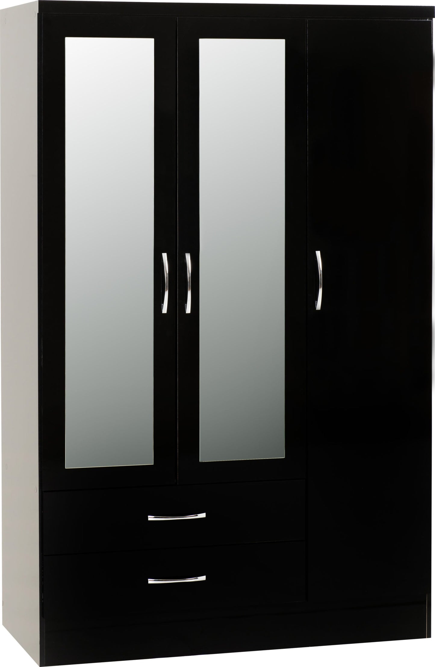 NVD 3 Door 2 Drawer Mirrored Wardrobe