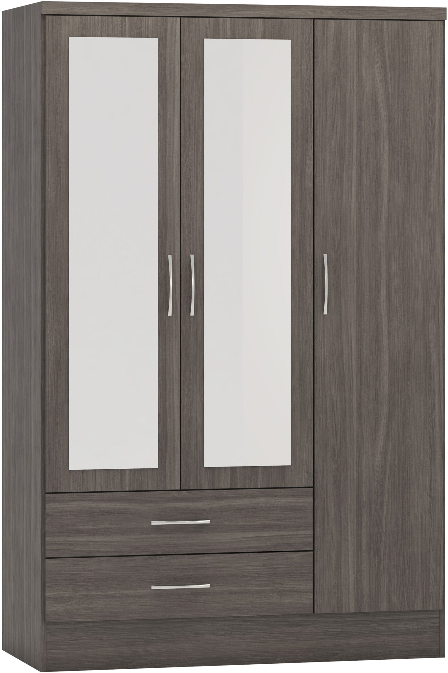 NVD 3 Door 2 Drawer Mirrored Wardrobe
