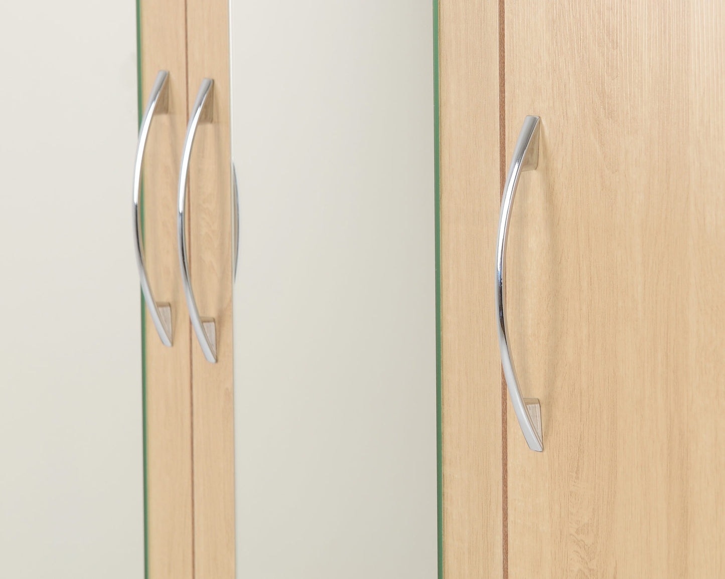 NVD 3 Door 2 Drawer Mirrored Wardrobe