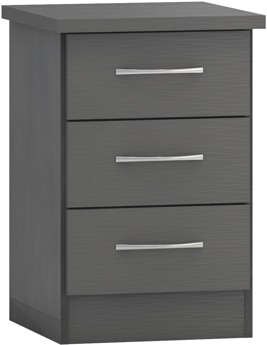 NVD 3 Drawer Bedside