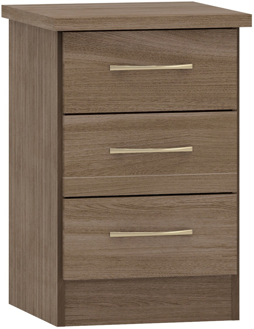 NVD 3 Drawer Bedside