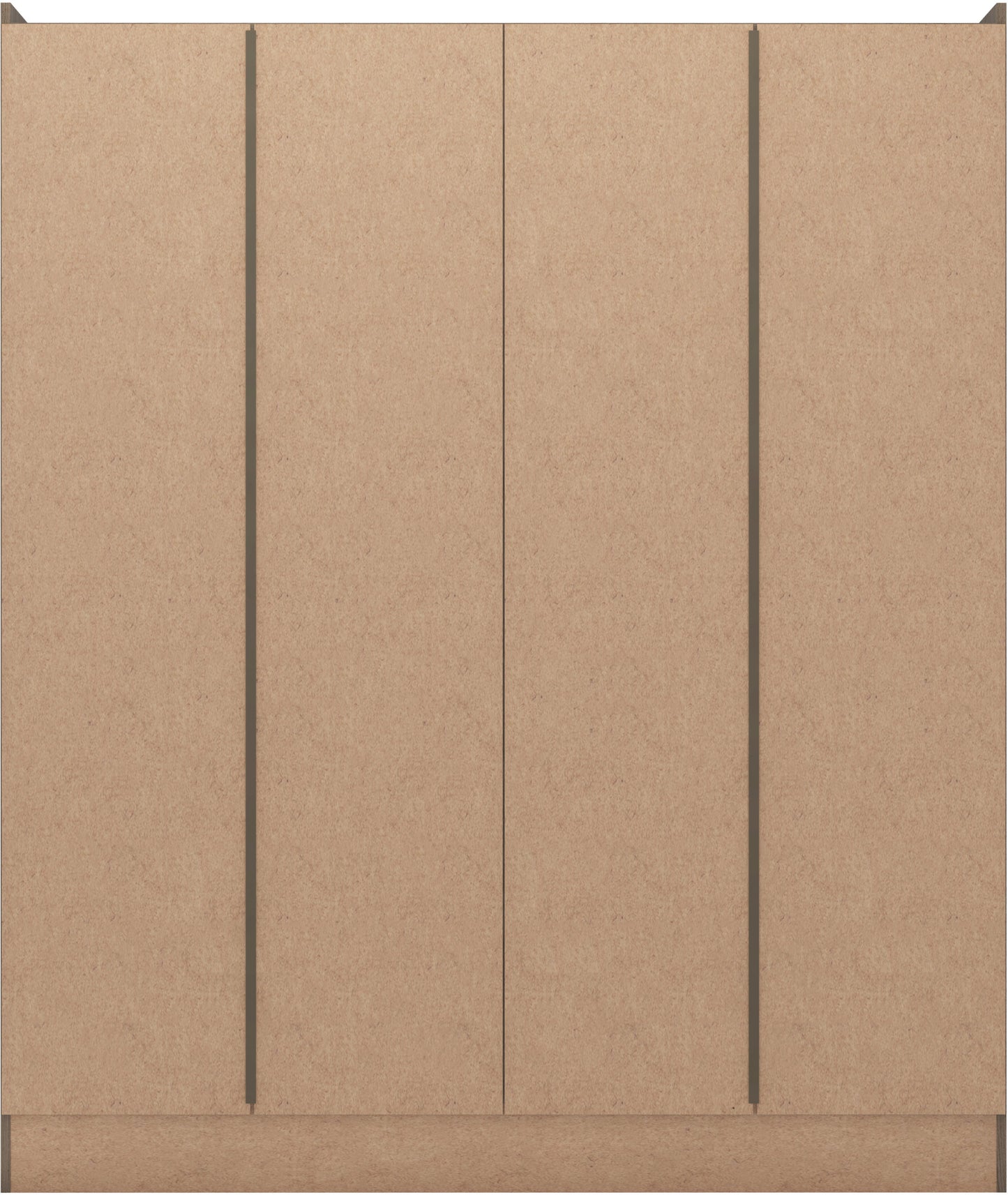 NVD 4 Door 2 Drawer Mirrored Wardrobe