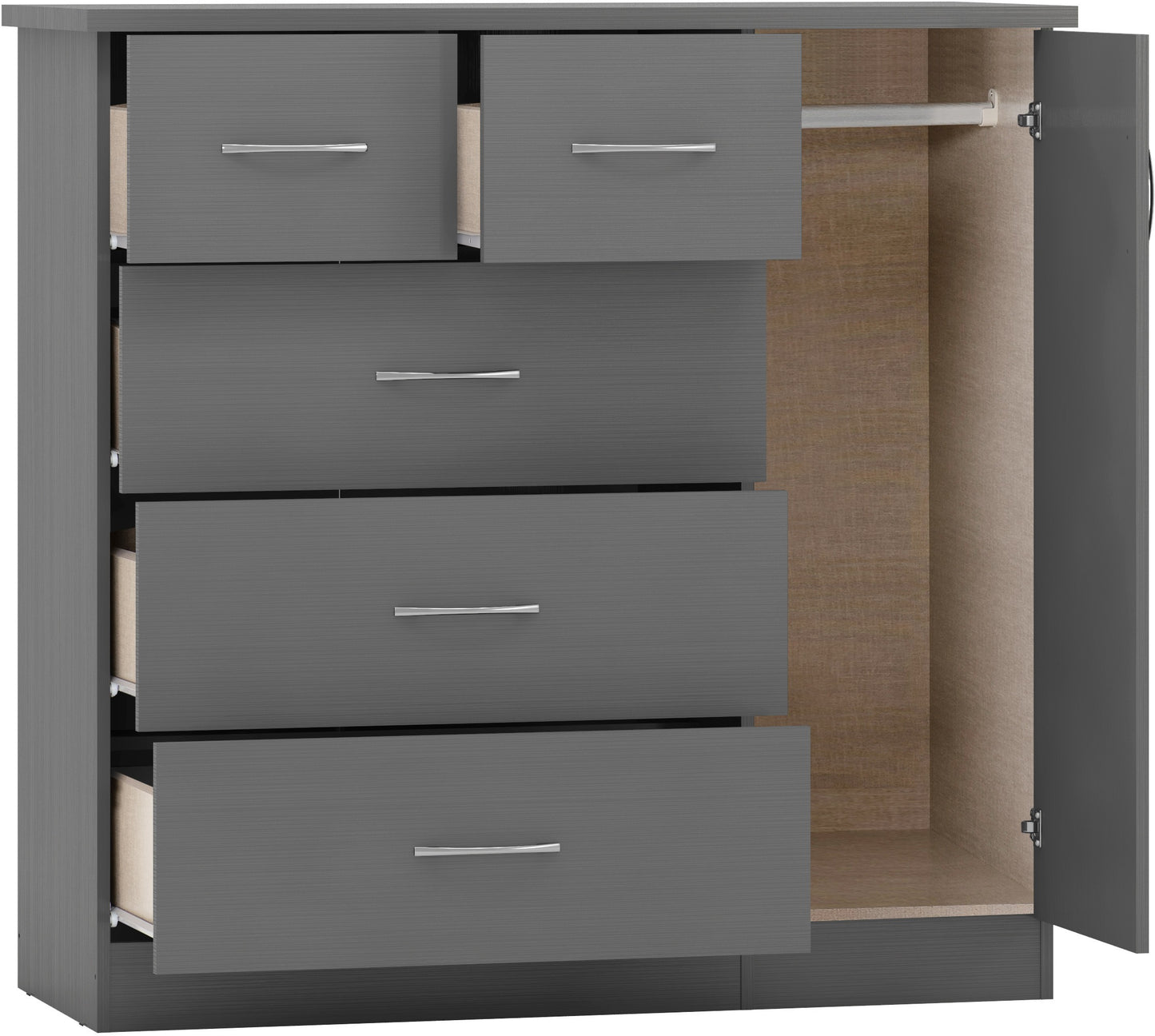 NVD 5 Drawer Low Wardrobe
