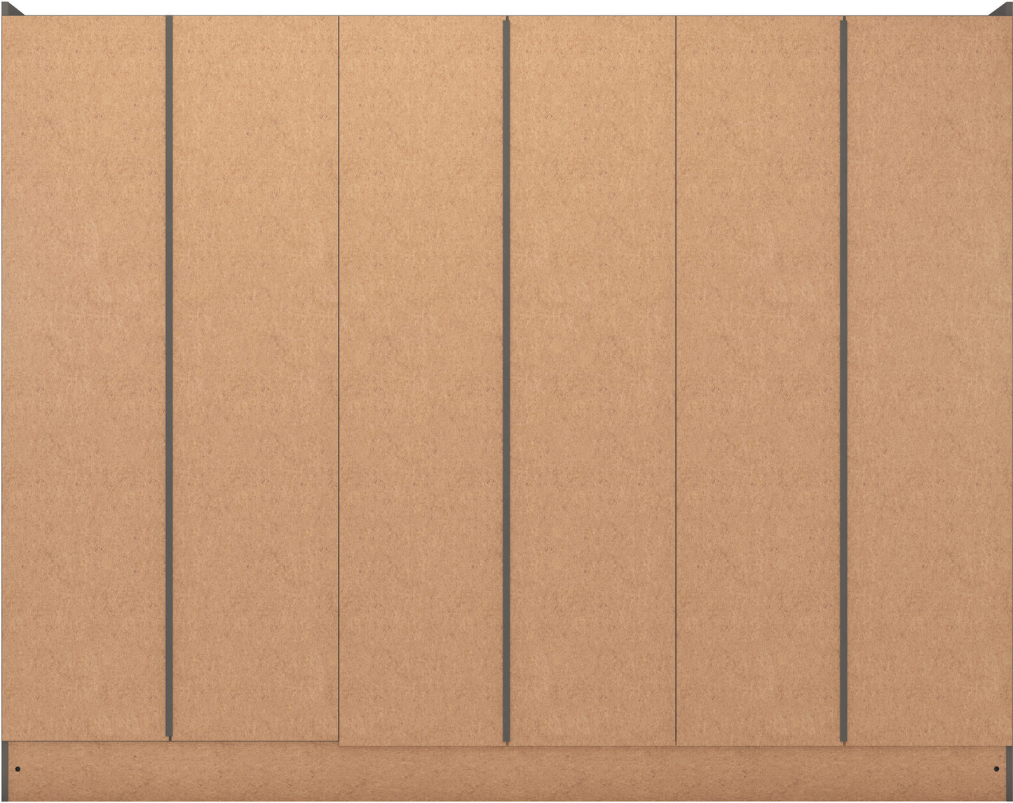NVD 6 Door 2 Drawer Mirrored Wardrobe