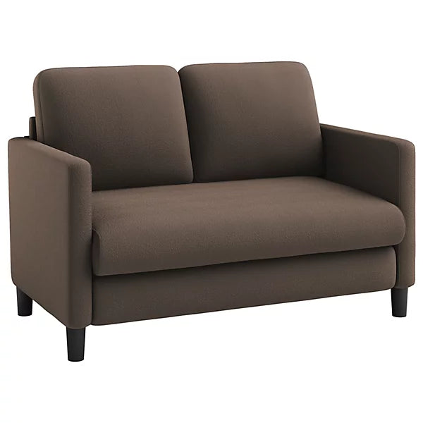 Olaf 2 Seat Brown Teddy Fleece Sofa