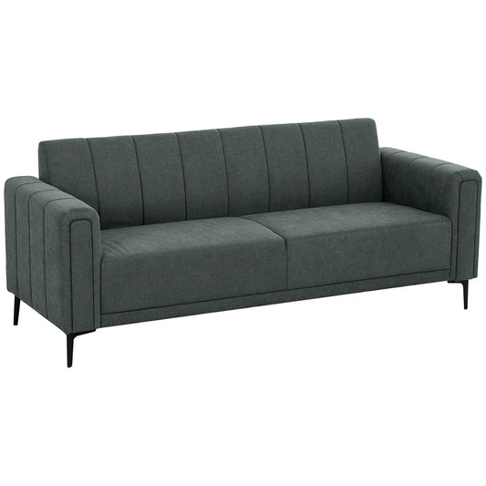 Otterley 3 Seat Grey Linen Sofa