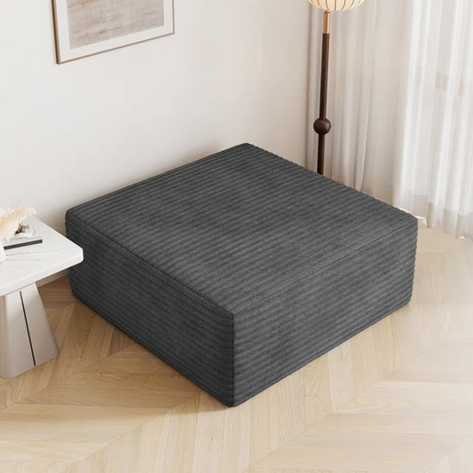 Idaho Grey Jumbo Cord Footstool