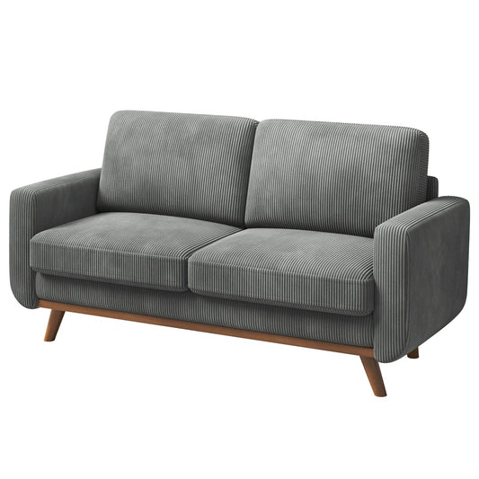 Parkway 2 Seater Grey Cord Sofa