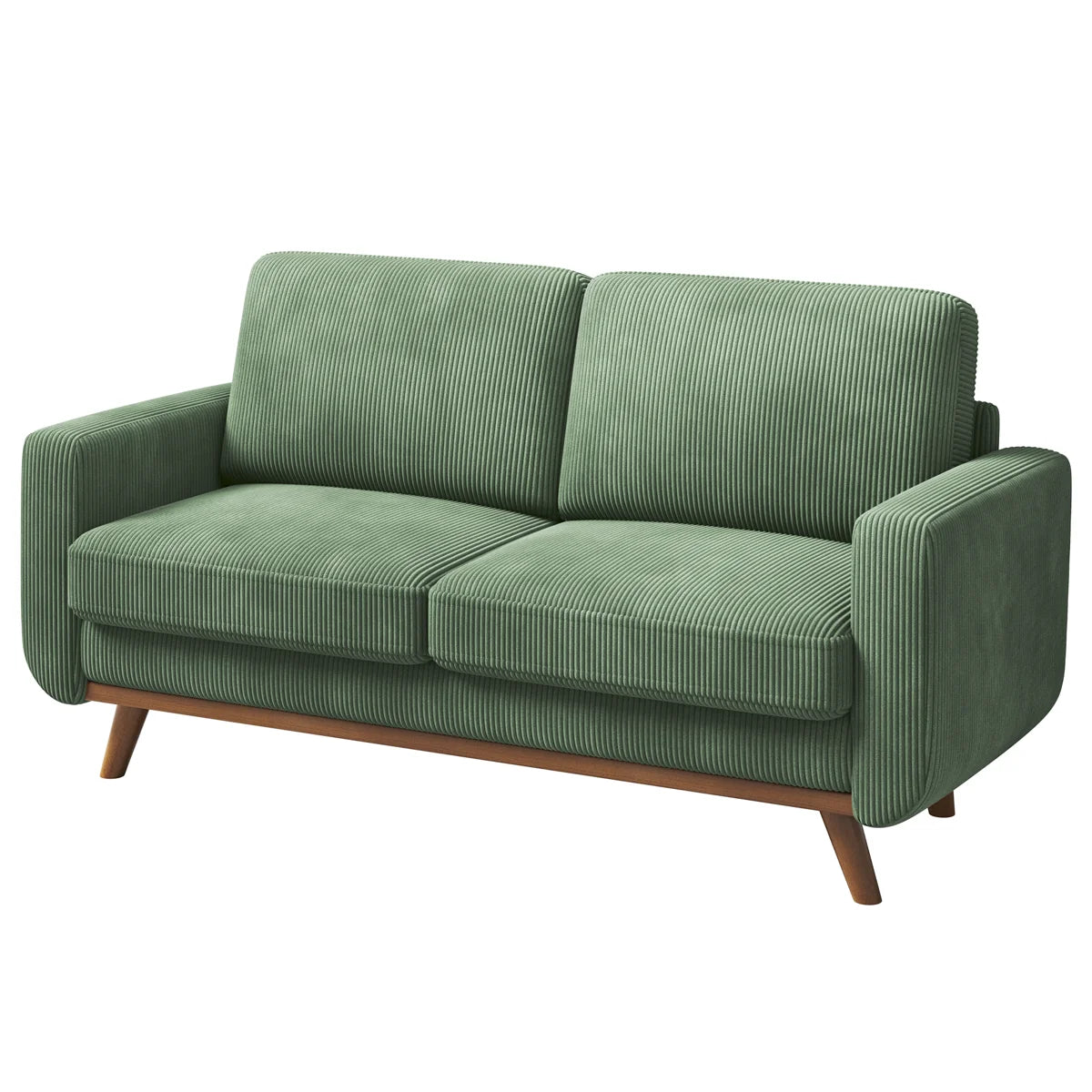 Parkway 2 Seater Green Cord Sofa