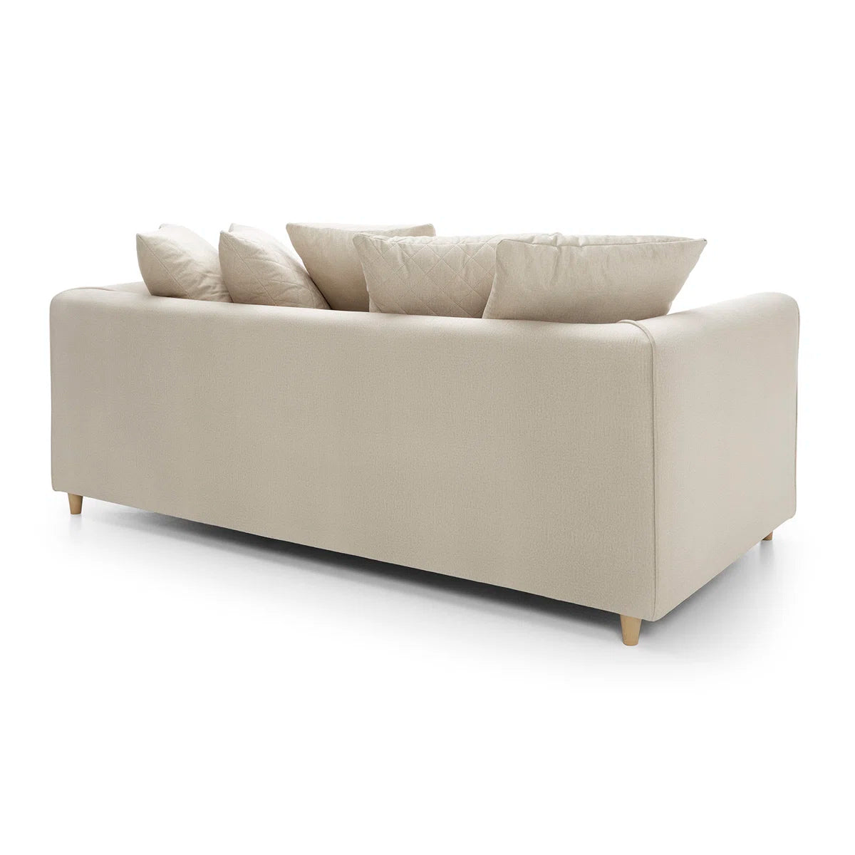 Plumley 3 Seater Beige Suede Sofa